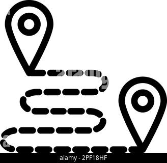 Tracking Vector Thick Line Icon For Personal And Commercial Use. Stock Vector