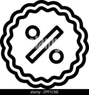 Discount Vector Thick Line Icon For Personal And Commercial Use. Stock Vector