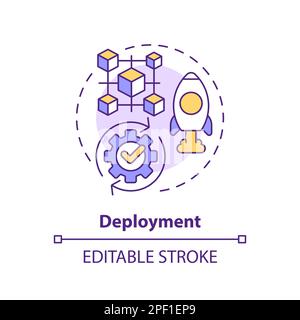 Deployment concept icon Stock Vector