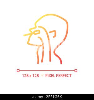 PCR test pixel perfect gradient linear vector icon Stock Vector