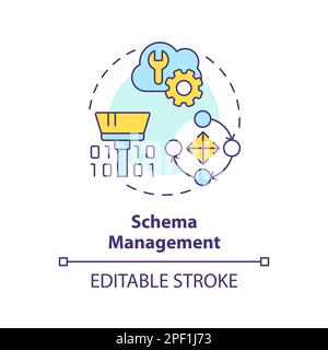 Schema management concept icon Stock Vector