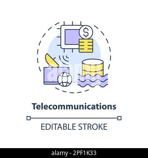 Telecommunications concept icon Stock Vector