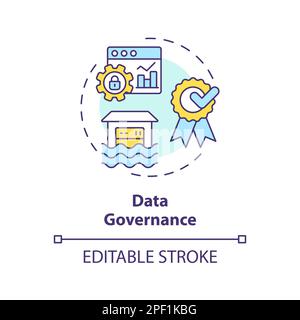 Data governance concept icon Stock Vector