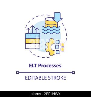 ELT processes concept icon Stock Vector
