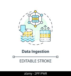 Data ingestion concept icon Stock Vector