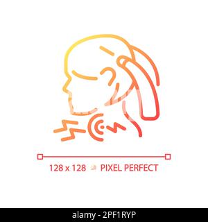 Croup pixel perfect gradient linear vector icon Stock Vector