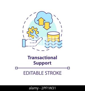 Transactional support concept icon Stock Vector