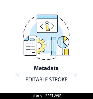 Metadata concept icon Stock Vector