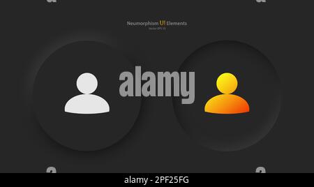 A set of black round buttons with colored contact symbols. Stock Vector
