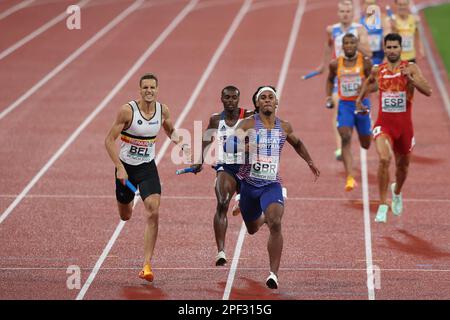 Alex HAYDOCK-WILSON  leading in the Great Britain Team in the 4 * 400m Relay Final at the European Athletics Championship 2022 Stock Photo