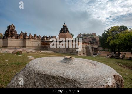 Raghunatha Temple on Malyavanta Hill in Hampi. Hampi, the capital of the Vijayanagar Empire, is a UNESCO World Heritage site. Stock Photo