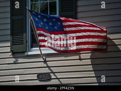 UNITED STATES - July 4, 2019: The village of Waterford's Independence Day Celebration started last night with fire works and this morning they had a o Stock Photo