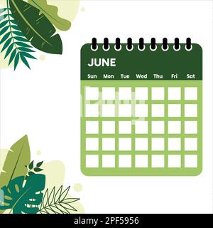 June Calendar Stock Vector