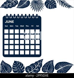 June Calendar Stock Vector