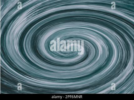 Greying Blue Circular Swirl Design Art. Swirl. Seamless Pattern. Geometry. Vector Illustration Graphic Design. Stock Vector