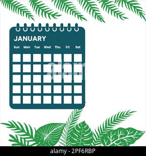 January month Calendar Stock Vector