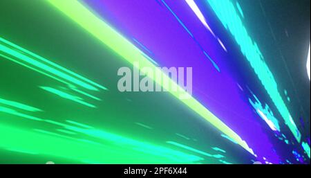 Image of neon colourful lines on black background Stock Photo