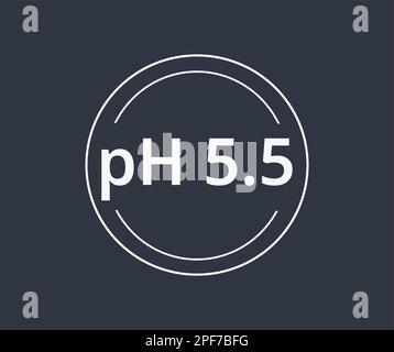 Isolated ph 5.5 level icon. Concept of neutral balance skin. Stock Vector