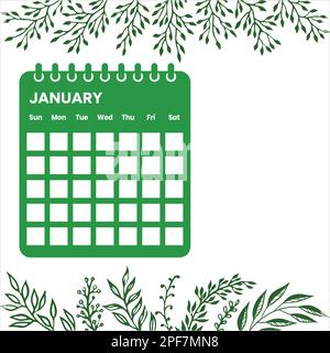 January month Calendar Stock Vector