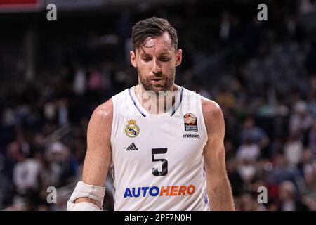 Madrid, Spain. 16th Mar, 2023. 16t March 2023; Wizink Center, Madrid, Spain, Turkish Airlines EuroLeague Real Madrid versus Olimpia Milano; 900/Cordon Press Credit: CORDON PRESS/Alamy Live News Stock Photo