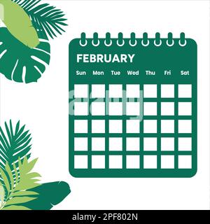 February month Calendar Stock Vector