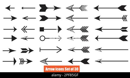 set of arrows vector and illustration for free download in illustrator Stock Vector