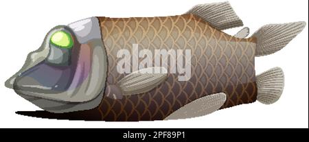 Deep sea creatures barreleye fish illustration Stock Vector Image & Art