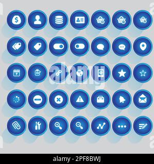 all type of Web icon set or Website set icon vector  for apps computer and mobile. Stock Vector