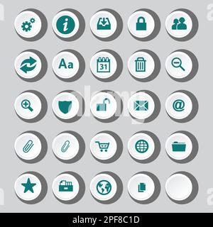 all type of Web icon set or Website set icon vector  for apps computer and mobile. Stock Vector