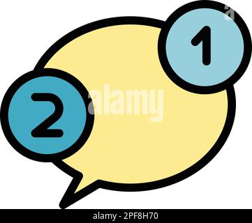 Crew brainstorming icon. Outline Crew brainstorming vector icon for web design isolated on white background color flat Stock Vector