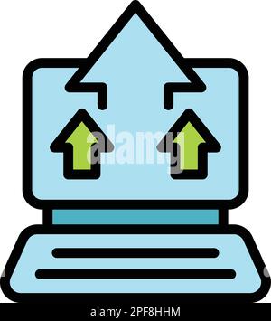 Hardware backup icon. Outline Hardware backup vector icon for web design isolated on white background color flat Stock Vector