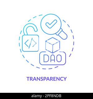 Transparency blue gradient concept icon Stock Vector