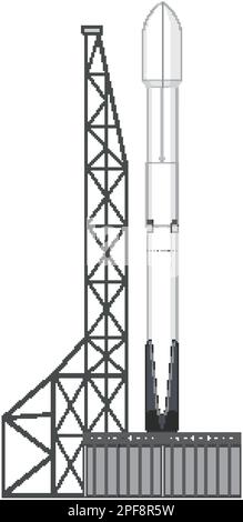 Rocket Launch Scaffolding Vector illustration Stock Vector Image & Art ...