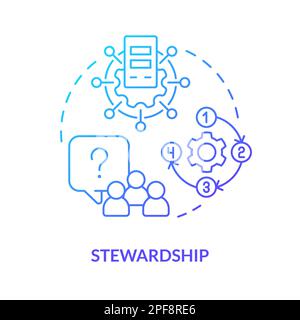 Stewardship blue gradient concept icon Stock Vector