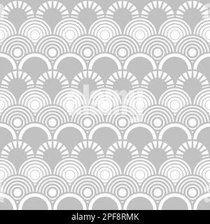 Mermaid scales, fish tail background, seamless geometric beautiful pattern. Dragon scales decorative background Stock Vector