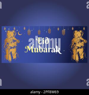 Eid Banner Template Stock Vector