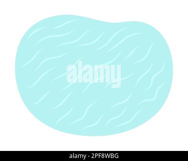 Top view swimming pool water 2D vector isolated spot illustration Stock Vector