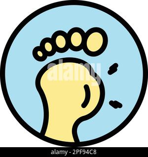Sore big toe thin line icon, Body pain concept, Foot pain sign on white ...