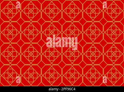 Red Mosaic Tiles Design Art for Backgrounds. Seamless Pattern. Mosaic. Geometry. Vector Illustration Graphic Design. Stock Vector