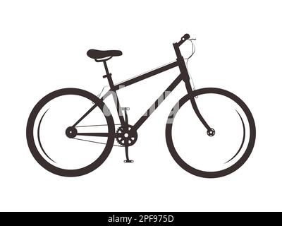 Bicycle silhouette, Bicycle vector illustration. Stock Vector