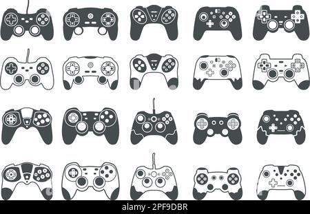 Video Game Labels. Gaming Console Cybersport Logo Joystick Controller  Symbols of Entertainment Club Vector Collection Stock Vector - Illustration  of background, logo: 156924386