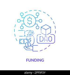 Funding blue gradient concept icon Stock Vector