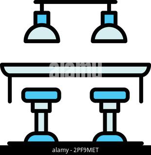 Club counter icon. Outline Club counter vector icon for web design isolated on white background color flat Stock Vector
