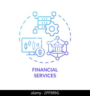 Financial services blue gradient concept icon Stock Vector