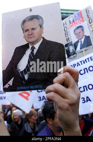 Yugoslav President Slobodan Milosevic Surrounded By Editorial