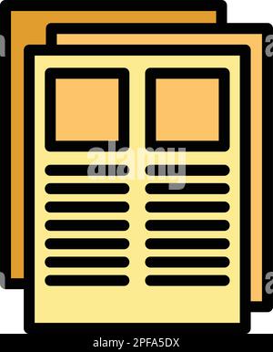 Engineering information icon. Outline engineering information vector icon for web design isolated on white background color flat Stock Vector
