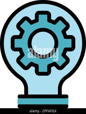 Creativity icon. Outline creativity vector icon for web design isolated on white background color flat Stock Vector