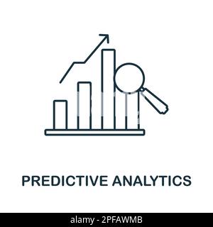 Predictive Analytics outline icon. Simple element from healthcare innovations collection. Creative Predictive Analytics line icon for web design Stock Vector