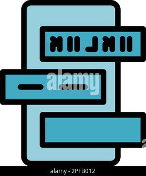 Gadget information icon. Outline gadget information vector icon for web design isolated on white background color flat Stock Vector