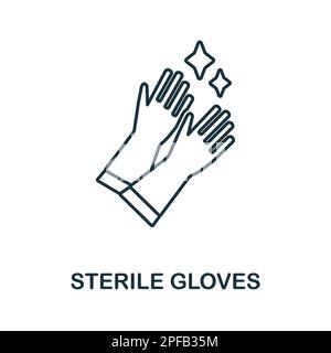 Sterile Gloves line icon. Simple element from healthcare collection. Creative Sterile Gloves outline icon for web design, templates, infographics and Stock Vector